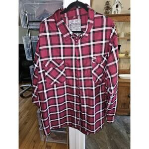 DIXXON Flannel Co The Cellar Mens Size 4XL Long Sleeve Plaid Wine Plaid Shirt